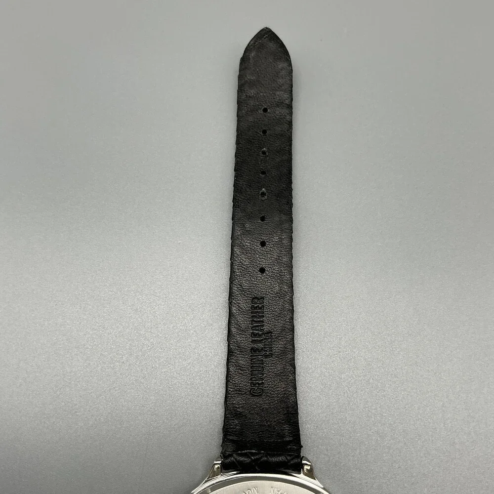 Joan Rivers Classics Womens Watch 40mm Black Dial Braided Leather New Battery